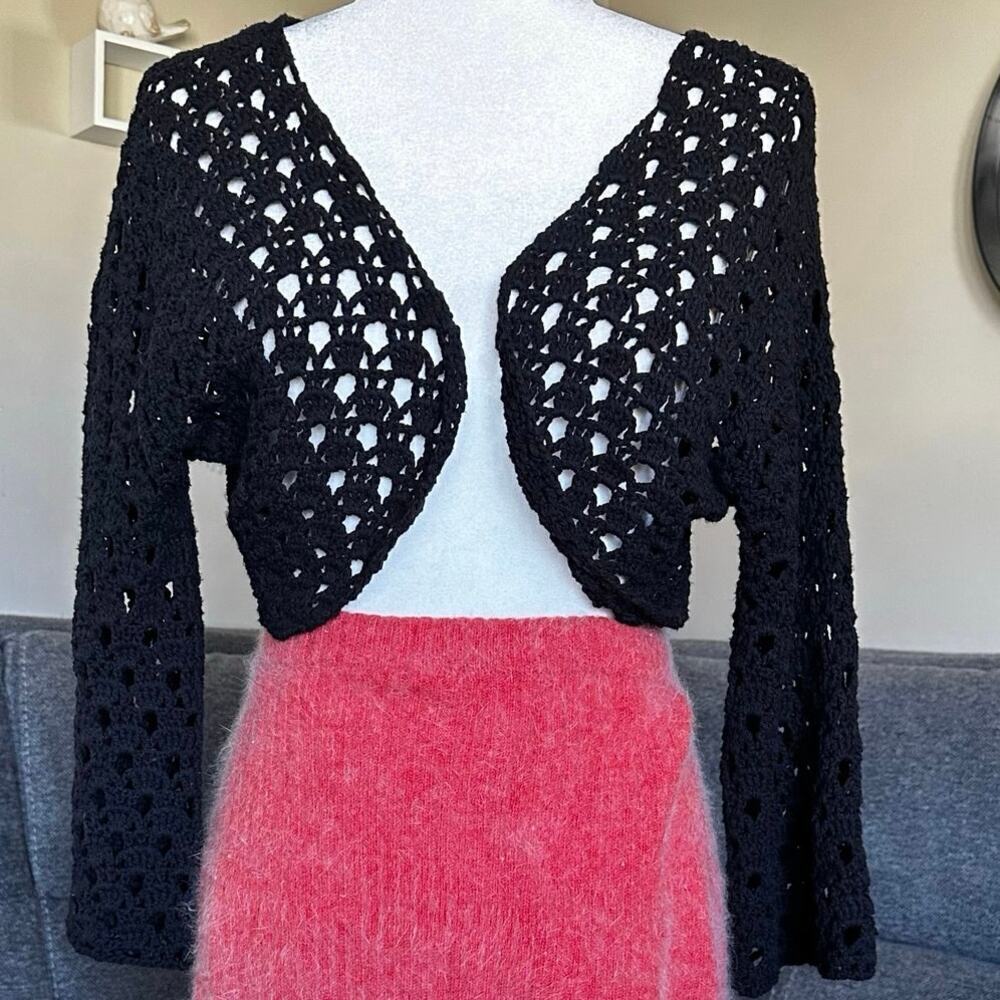 Y2k crochet black boldero sz xxl